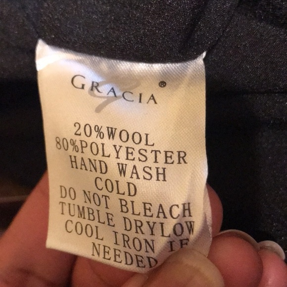 “GRACIA” Geo-Print Woven Knit Wool Blend Miniskirt Size Small - Picture 9 of 11